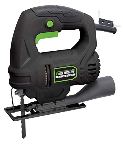 Genesis GJS380SE 3.8A Corded Jig Saw with Variable Speed, Wood cutting blade, Vacuum Adapter, and Allen Wrench - WoodArtSupply