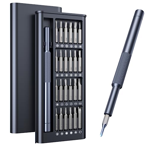 AXTH 25-in-1 Small Precision Screwdriver Set, Professional Magnetic Mini Repair Tool Kit for Phone, Computer, Watch, Laptop, Macbook, Game Console, - WoodArtSupply