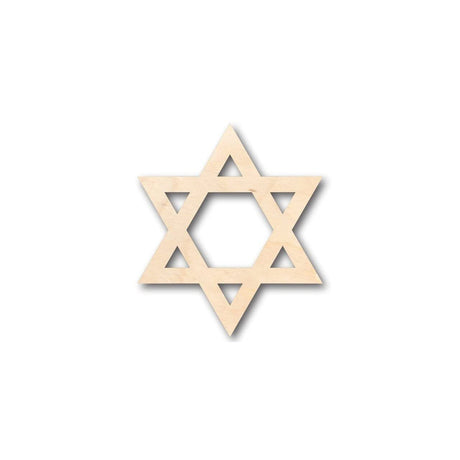 Unfinished Wood Star of David Israel Shape - Hanukkah - Craft - up to 24" DIY 8" / 1/2" 24 Hour Crafts