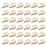 NOLITOY Decor 50pcs 30mm Wooden Shape Cutouts Wood Water Drop Shape Discs Slices Unfinished Wood Pieces Embellishment DIY Crafts Hanging Ornaments NOLITOY