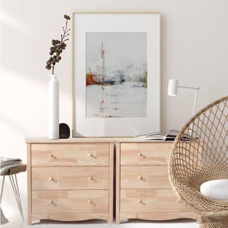VINGLI Upgraged Unfinished 3 Drawer Dresser for Bedroom Natural Solid Wood Dresser Color DIY, Farmhouse Dresser with Spacious Storage Chests of VINGLI
