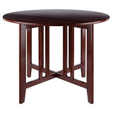 Winsome Wood Alamo, , Double Drop Leaf, Round Table Mission, Walnut, 42-Inch/ 41.97 in x 41.97 in x 29.65 in Winsome