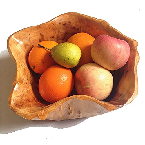 JFFLYIT Creative Wood Bowl Root Carved Bowl Handmade Natural Real Wood Candy Serving Bowl (12"-14") JFFLYIT