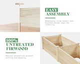 AMERLIFE 18 Inch Deep Wooden Raised Garden Planter 8x4FT Extra Large Raised Garden Bed Planter Box Garden Planters for Deep-Rooted Plants Outdoors AMERLIFE