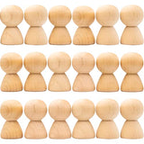 Wooden Peg Dolls Unfinished 2'' Set of 18 pcs - Wooden Peg People Unfinished - Wooden Dolls Peg - Wooden Figurines for Crafts - Unfinished Wooden AEVVV