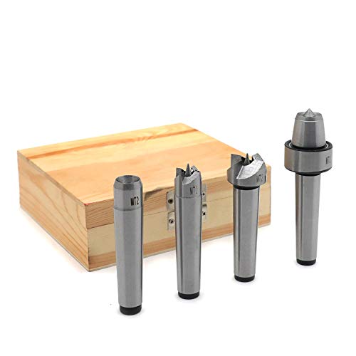 HTTMT- MT2 Wood Lathe Live Center Drive Spur Cup Kit Arbor Case Wooden Turning Tools [P/N: ET-TOOL016-SR] - WoodArtSupply