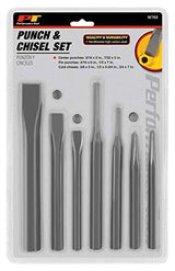 Performance Tool W760 7-Piece Punch & Chisel Set, High Carbon Steel, Ideal for Metalwork Performance Tool
