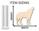 Unfinished Wood Howling Wolf Shape - Animal - Wildlife - Craft - up to 24" DIY 3" / 1/8" 24 Hour Crafts