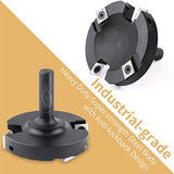 BINSTAK CNC Spoilboard Surfacing Router Bit,1/2 Inch Shank 3 Inch Cutting Diameter, 2+2 Carbide Inserts Slab Flattening Router Bit Planer Bit for BINSTAK