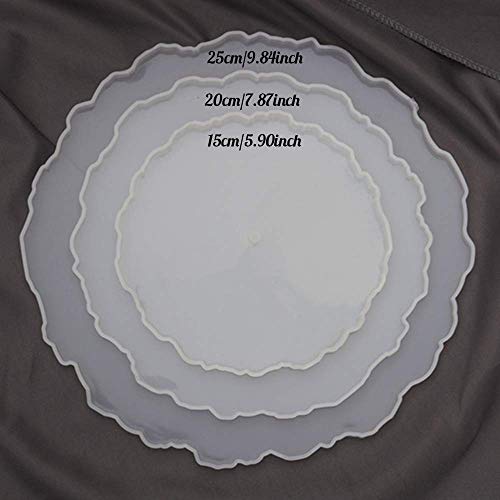 ResinWorld 6 Pack Geode Coaster Molds for Resin + 3 Tier Resin Mold, Cake Stand Molds for Resin ResinWorld