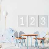 AOCEAN 4 Inch White Wood Numbers Unfinished Wood Numbers for Wall Decor Decorative Standing Numbers Slices Sign Board Decoration for Craft Home Party AOCEAN