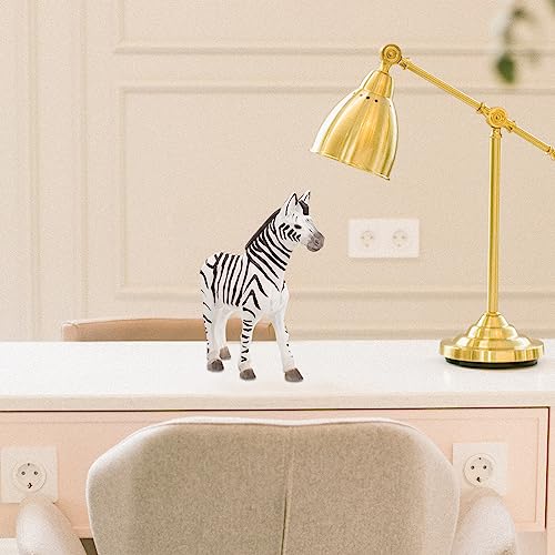 Dining Table Decor Wooden Zebra Figurines Carving Zebra Statue Handmade Animal Sculpture Wood Carving Horse Ornament African Wild Animal Statues for VILLCASE