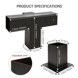 Grehitk Pergola Kit with Brackets 3-Way Right Angle Corner Bracket Woodworks DIY Post Base Kit, Wooden Beams for Gazebos, Patio Pergolas, Log Cabin Grehitk