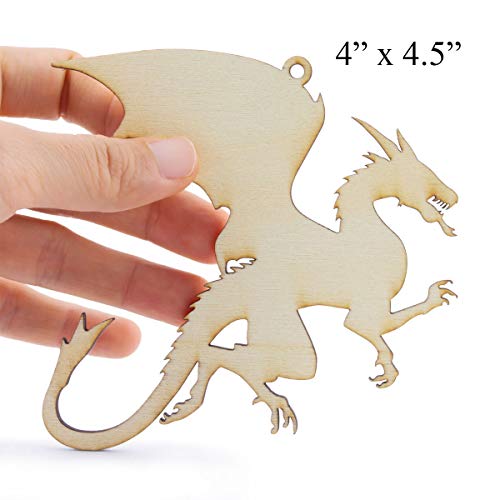 Summer-Ray 20 Wooden Dragon Laser Cutout DIY Craft Party Decoration Art Embellishment Room Decoration Summer-Ray.com