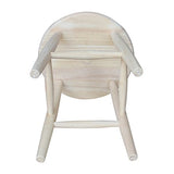 International Concepts 18-Inch Scooped Seat Stool, Unfinished IC International Concepts