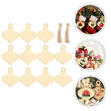 VOSAREA 50pcs Wooden Sign Pendant Ornaments for Gifts Unfinished Wood Cutouts Wood Heart Embellishments Heart Wood Cutout Natural Wood Slices Hanging VOSAREA