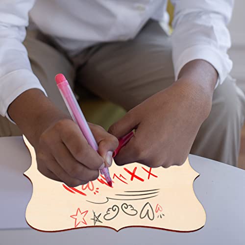 Tofficu 12pcs Shaped Wood Chips Unfinished Wood Banner DIY Wood Pallet Sign Blank Hanging Sign Craft Wood Planks Blank Wood Sign Unfinished Wood Tofficu