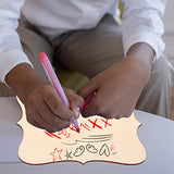 Tofficu 12pcs Shaped Wood Chips Unfinished Wood Banner DIY Wood Pallet Sign Blank Hanging Sign Craft Wood Planks Blank Wood Sign Unfinished Wood Tofficu