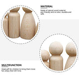 TOYANDONA 5pcs Hand-Painted Puppet Toys Unfinished Wooden Figures Wooden Peg Doll People Little Wooden Pegs Kids Dolls Kidcraft Playset Unfinished TOYANDONA