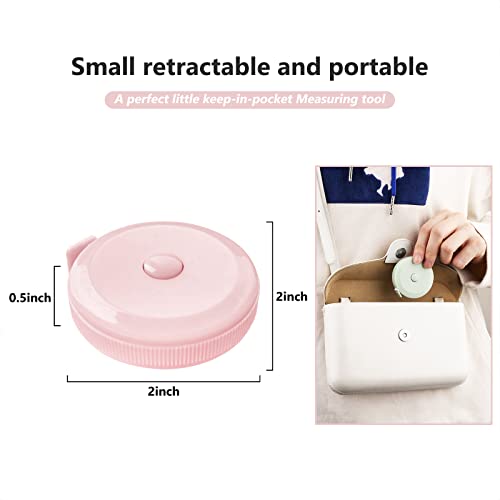 GDMINLO 3 Pack Tape Measure Measuring Tape for Body Fabric Sewing Tailor Cloth Knitting Craft Weight Loss Measurements Retractable 60-inch 1.5 Meter, GDMINLO