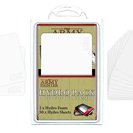 The Army Painter Hydro Pack Palette Paper for Acrylic Paint. 50 Wet Pallet Paper and 2 Wet Palette Sponges to Stay Wet Palette for Acrylic Painting The Army Painter