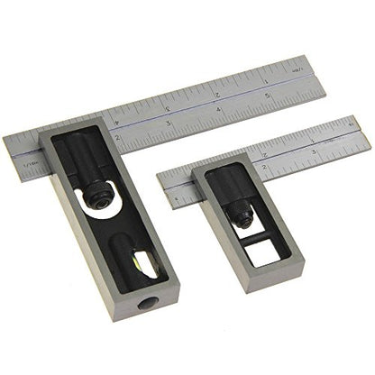 iGaging 4" & 6" Double Square Set 4R Steel Blade High Precision Woodworking - WoodArtSupply