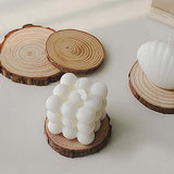 JAPCHET 50 PCS 5-5.5 Inch Natural Wood Slices, Wooden Circle Slices with Bark Unfinished Wood Discs for Home Decorations and Christmas Ornaments JAPCHET