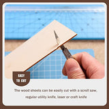 12 Pack Basswood Sheets for Crafts 12 x 4 x 1/8 Inch-3 mm Thick Unfinished Plywood Sheets Thin Craft Wood Sheets Boards for Drawing,Painting, Wood AWIZOM