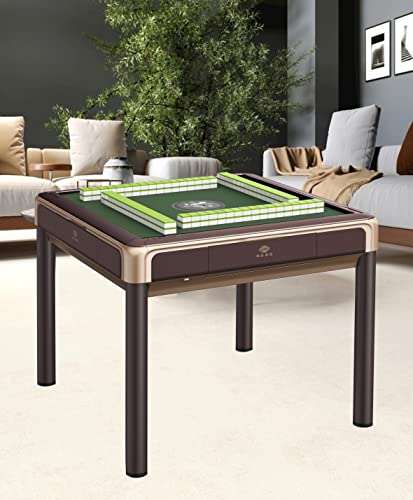 USA MJ Table 44mm Tiles Automatic Mahjong 4 Legs Dining Game Table, Chinese Style, Comes 2 Sets of Magnetic Tiles & One Year Warranty (Not for 152 WPYST