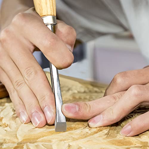 HAUTMEC Wood Carving Tools Set of 6, Wood Gouge Tools Set, Fishtail Gouges to Reach into Tight Spaces for Hobbyists or Professionals HT0236-WW HAUTMEC