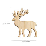 Amosfun 10pcs Christmas Hanging Wooden Ornaments Wood Elk Reindeer Cutouts Xmas Tree Pendants Holiday Party Home Decor Amosfun