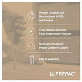 Prepac Elite Black 16" Storage Cabinet with Adjustable Shelves Prepac