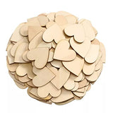 Unfinished Wooden Hearts for Crafts, 100 Pcs 2 inch Blank Unfinished Wood Craft Kit with DIY Craft Pieces for Wedding Ornaments Christmas Party WURONXIN