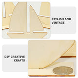 EXCEART 10 Pcs Unfinished Wooden Sailboat Models Nautical Wood Cutouts Nautical Ocean Theme Sailboat Decor for Home School DIY Crafts Projects EXCEART