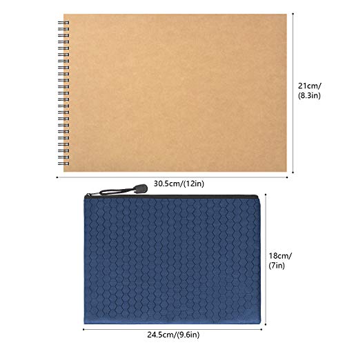 HomeMall Drawing Sketching Pencils Set, 37 Packs Art Kit with Sketchbook Draw Pencils Dual Ended Color Pencil Eraser Sharpener Pencil Bag for Kids HomeMall