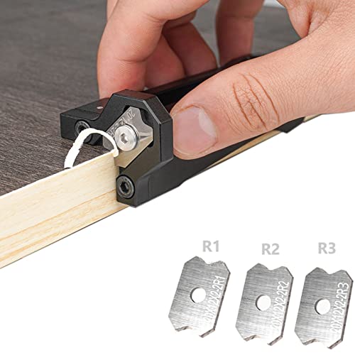 Woodworking Edge Trimmer, 3 Blades Chamfer Plane Edge Plane Edge Banding Trimmer Veneer Edge Trimmer Edge Chamfer Burr Scraper for Woodworking Edge VBESTLIFE