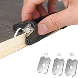 Woodworking Edge Trimmer, 3 Blades Chamfer Plane Edge Plane Edge Banding Trimmer Veneer Edge Trimmer Edge Chamfer Burr Scraper for Woodworking Edge VBESTLIFE