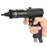 Pneumatic Riveting Gun, Pull Nut Automatic Air Riveter Nut Gun Tool for Metal Plate, Pipe and Manufacturing Industry Riveting (KP-739A) Walfront