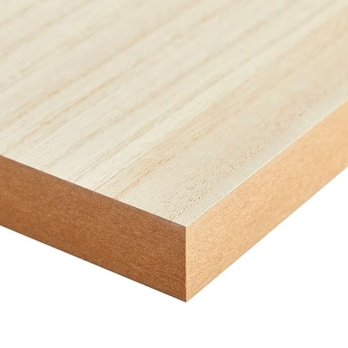 4 Pack Unfinished MDF Wood Blocks for Crafts 6 x 10", Smooth Surface for Crafts, DIY Projects (1 Inch Thick) Bright Creations