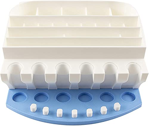 Organizer for Cricut Tools and Accessories Blade Holder Caddy,Storage for Cricut Maker Blades/QuickSwap Tip/Explore DeepCut Blade(Blue) XCJD