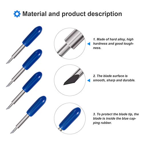 30PCS 60°Deep Cut Replacement Blades, STREWEEK, The Cutting Blades for Cricut/Explore Air/Air 2/Maker, Perfect for Cutting Medium Such as Vinyl - WoodArtSupply