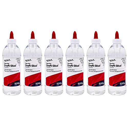 Mont Marte Signature Clear PVA Craft Glue 17.63oz (500g) 6 Pack, Suitable for Paper, Card and Fabric MONT MARTE