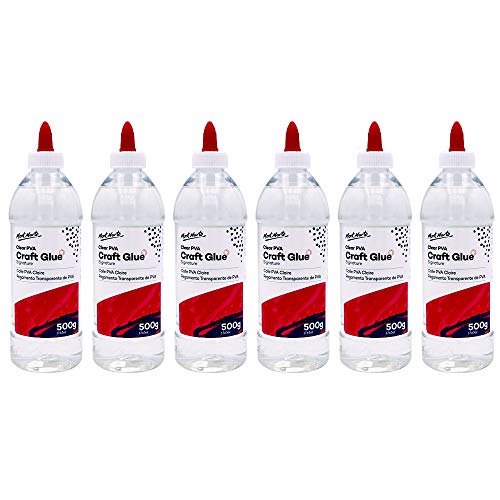 Mont Marte Signature Clear PVA Craft Glue 17.63oz (500g) 6 Pack, Suitable for Paper, Card and Fabric - WoodArtSupply