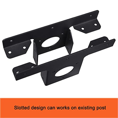 Wpbhk 2Pcs Heavy Duty Pergola Corner Brackets Extension 3-Way T Brackets for 4x4 (Actual Size:3.5X3.5) Post Bracket Pergola Gazebo Kit (2) - WoodArtSupply