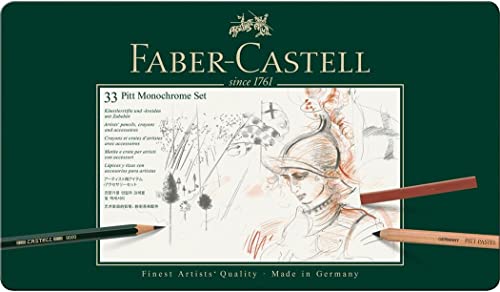 Faber Castell 112977 Pit Monochrome Set, Large, Genuine Japanese Product Faber-Castell