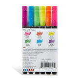 KINGART 453-6C PRO Neon 6 Ct. Extra Fine Paint Pens, 0.7mm Tip, 6 Fluorescent Acrylic Paint Markers, Low-Odor Water-Based Quick Dry Paint Markers for KINGART
