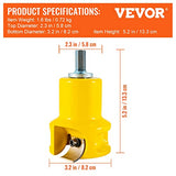 VEVOR Tenon Cutter, 1.5" / 38 mm Diameter, Premium Aluminum & Steel Log Furniture Cutter, with Dual Curved Blades & Button Screws Home Master Kit, VEVOR