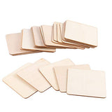 ZOENHOU 150 PCS 4 x 4 Inch Squares Unfinished Wood Pieces, Durable Blank Basswood Sheets, Square Wooden Tiles for Crafts Wall Symbol Letter ZOENHOU