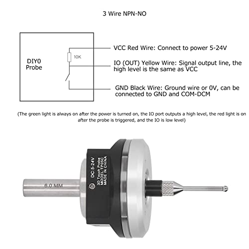 3D Touch Probe CNC Touch Probe 3D xyz axis cnctouchprobe z Digital 24v Edge and Center Finder tip Calibration Finder Tool Router grbl h3 Voltage - WoodArtSupply