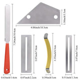 16PCs Guitar Diy Tools Fret File Crowning, Fret Rocker, Fret End Dressing File, Fret Wrap, Fret Leveling Beam, Fret Polishing Kit, Fingerboard Ahathyw